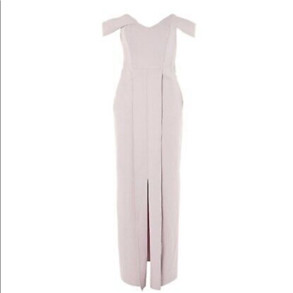 Topshop Lavender Crepe Bandeau Column Dress, sz12 - Picture 5 of 9